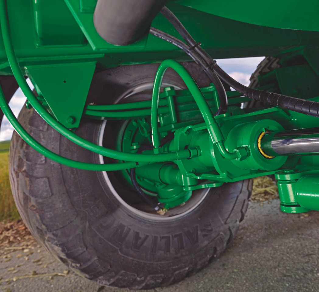 Grüne Achsstrebe von innen