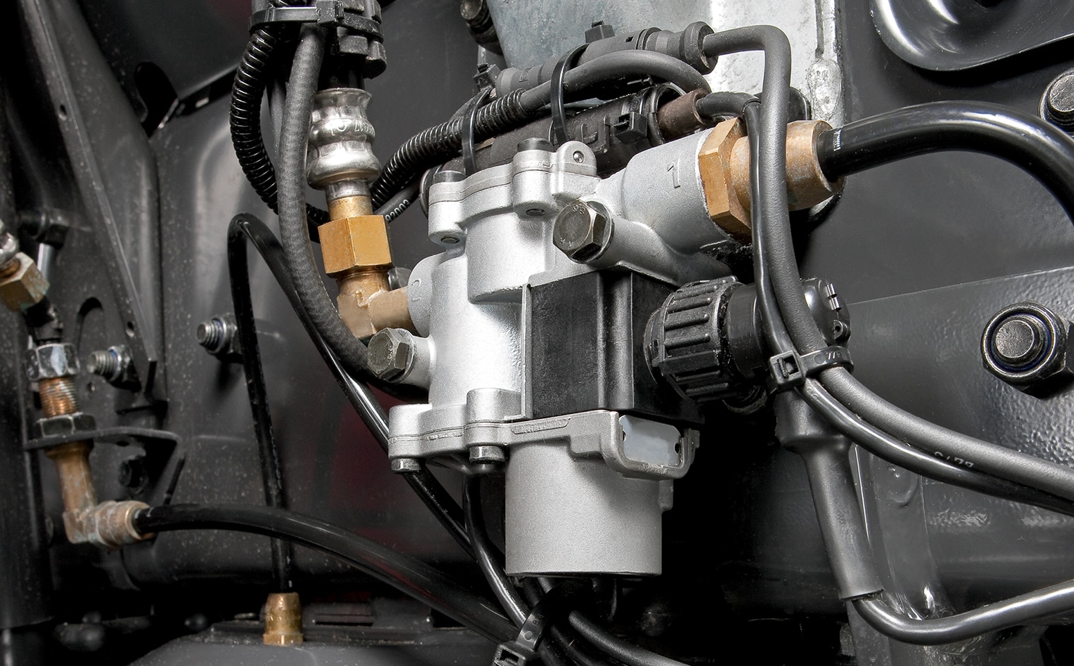 montierte Druckluftventile